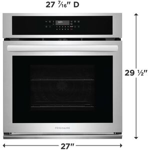 Frigidaire 27 in. 3.8 cu. ft. Electric Single Wall Oven with Standard Convection - Stainless Steel, Stainless Steel, hires
