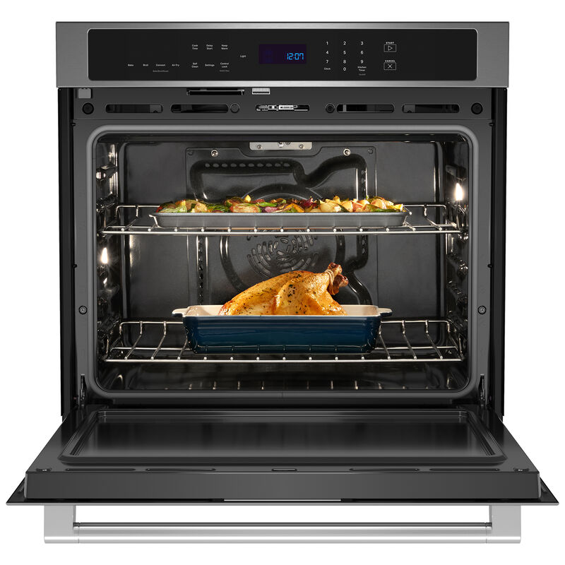 Maytag 27 in. 4.3 cu. ft. Electric Single Wall Oven with True European Convection - Fingerprint Resistant Stainless, , hires