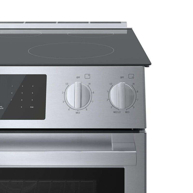 Bosch 800 Series 30 in. 4.6 cu. ft. Convection Oven Slide-In Electric Range with 5 Smoothtop Burners - Stainless Steel, , hires