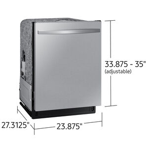 Samsung 24 in. Top Control Smart Dishwasher with 46 dBa Sound Level & 3rd-Rack - Stainless Steel, , hires
