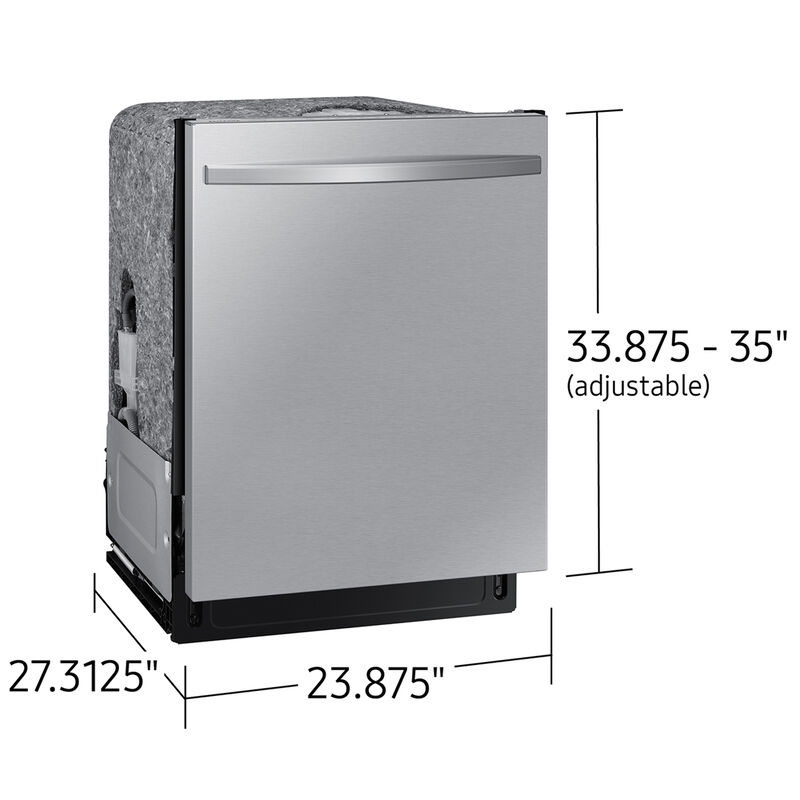 Samsung 24 in. Top Control Smart Dishwasher with 46 dBa Sound Level & 3rd-Rack - Stainless Steel, , hires