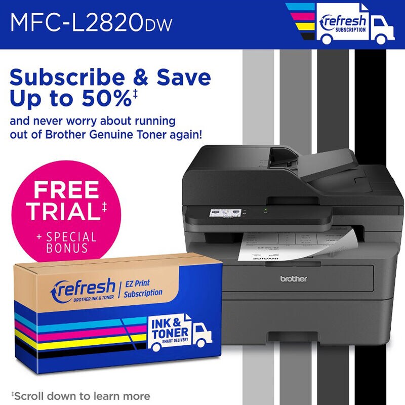 Brother MFC-L2820DW Laser Multi-Function Printer, , hires