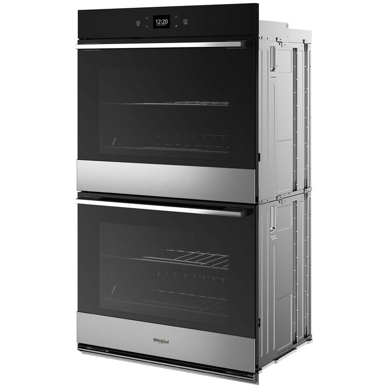 Whirlpool 30 in. 10 cu. ft. Smart Top Control Electric Double Wall Oven with Standard Convection - Fingerprint Resistant Stainless, , hires