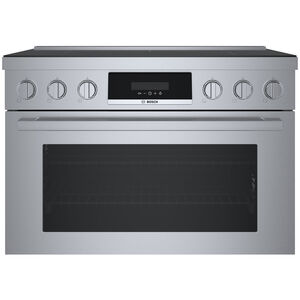 Bosch 800 Series 36 in. 3.7 cu. ft. True European Convection Electric Range with 5 Induction Burners - Stainless Steel, , hires