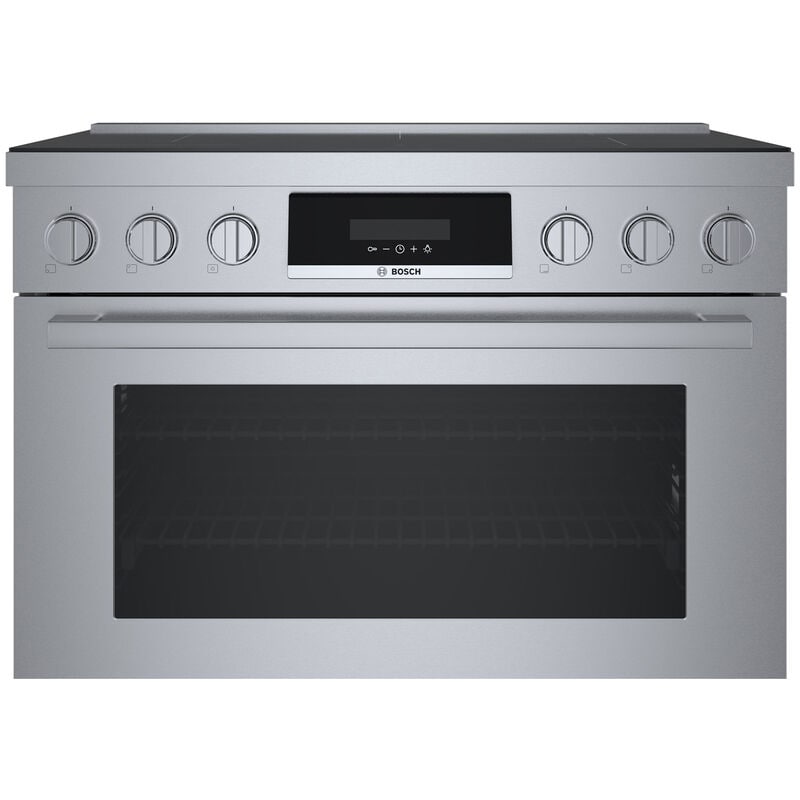 Bosch 800 Series 36 in. 3.7 cu. ft. True European Convection Electric Range with 5 Induction Burners - Stainless Steel, , hires