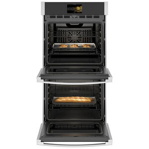 GE Profile 27 in. 8.6 cu. ft. Smart Top Control Electric Double Wall Oven with True European Convection - Stainless Steel, , hires
