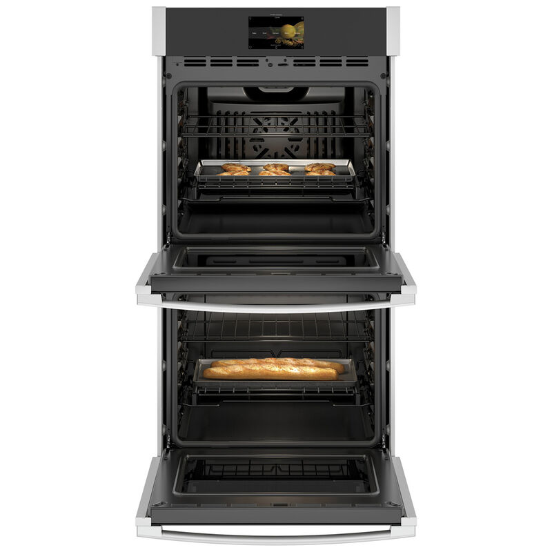 GE Profile 27 in. 8.6 cu. ft. Smart Top Control Electric Double Wall Oven with True European Convection - Stainless Steel, , hires