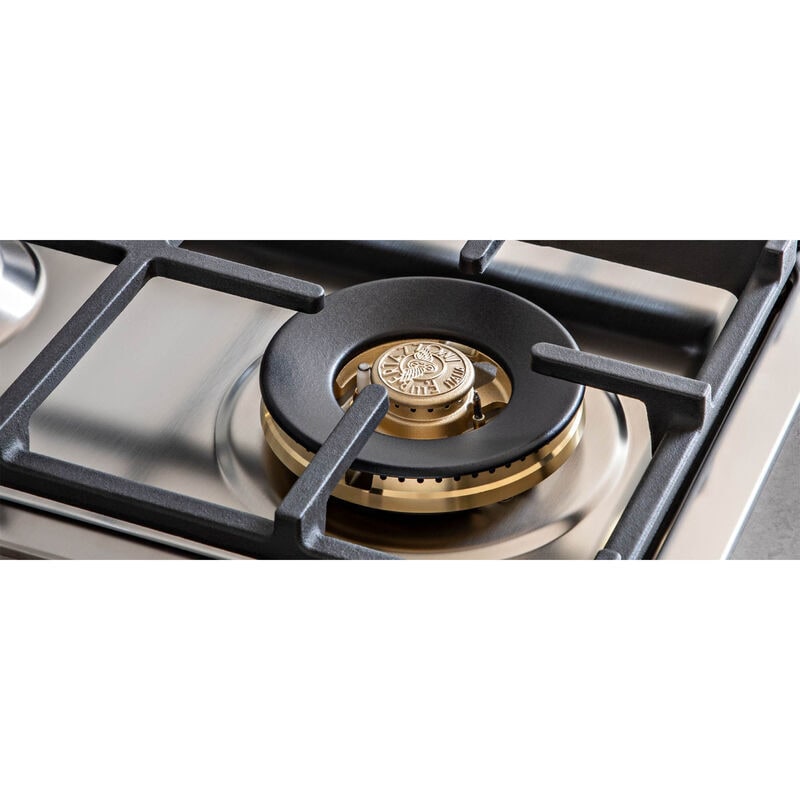 Bertazzoni Professional Series 36 in. 6-Burner Natural Gas Cooktop with Simmer Burner & Power Burner - Stainless Steel, , hires