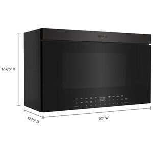 Whirlpool 30 in. 1.1 cu. ft. Over-the-Range Smart Microwave with 10 Power Levels, 400 CFM & Sensor Cooking Controls - Black Stainless Steel, Black Stainless Steel, hires