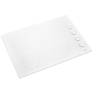 Whirlpool 30 in. 4-Burner Electric Cooktop with Simmer Burner - White, White, hires