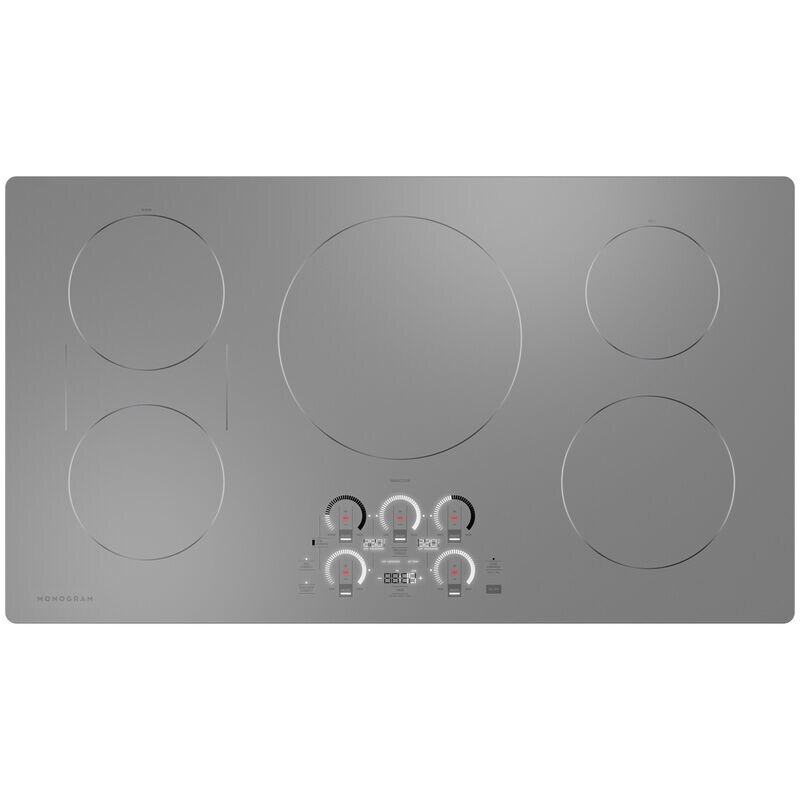 Monogram 36 in. 5-Burner Smart Induction Cooktop with Power Burner - Silver, , hires