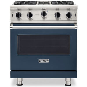 Viking 5 Series 30 in. 4.0 cu. ft. Convection Oven Freestanding Gas Range with 4 Open Burners - Slate Blue, , hires