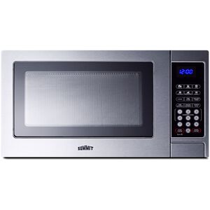 Summit 19 in. 0.9 cu. ft. 900W Countertop Microwave - Stainless Steel, , hires