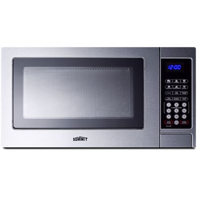 Summit 19 in. 0.9 cu. ft. 900W Countertop Microwave - Stainless Steel | SCM853