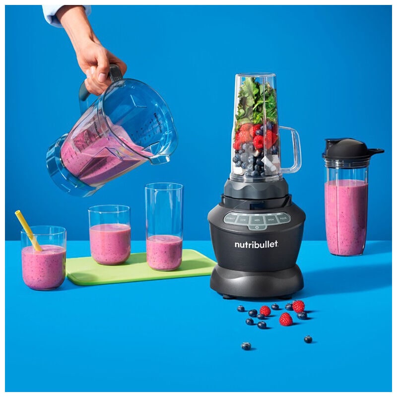 Nutribullet 64 Oz. Variable Speed Countertop Blender with Plastic Jar & Tamper - Matte Black, , hires