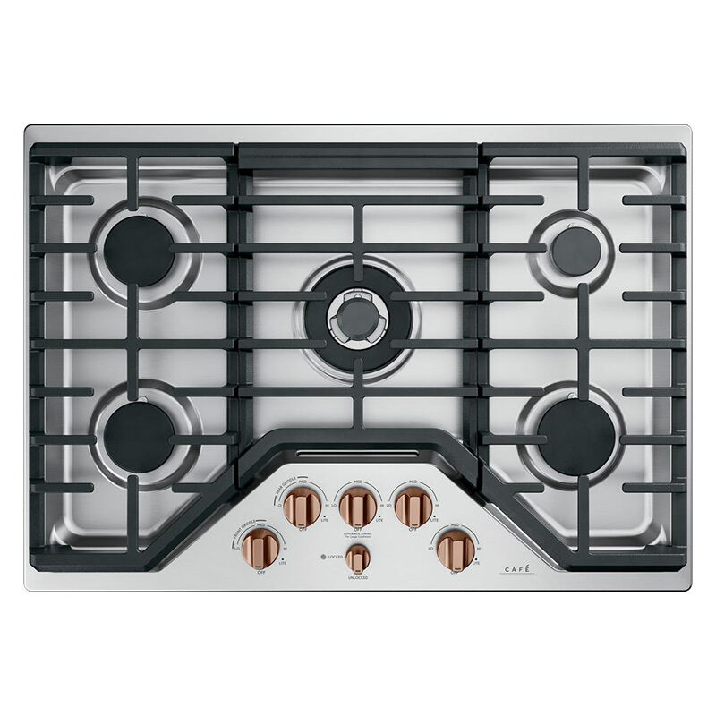 Cafe Cooktop Knob Set - Brushed Copper, , hires