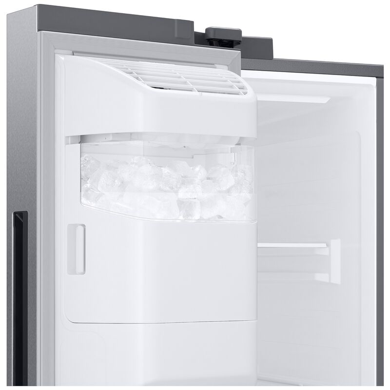 Samsung Bespoke 36 in. 27.4 cu. ft. Smart Side-by-Side Refrigerator with Ice & Water Dispenser - Fingerprint Resistant Stainless Steel, , hires