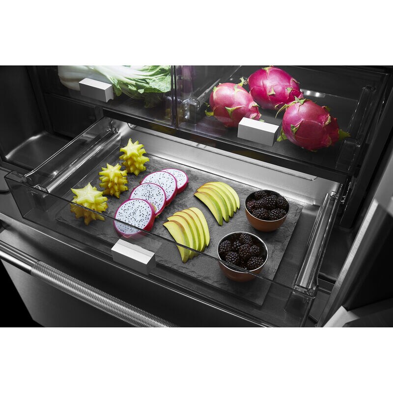 JennAir Rise 36 in. 23.8 cu. ft. Smart Counter Depth French Door Refrigerator with Ice & Water Dispenser - Stainless Steel, , hires