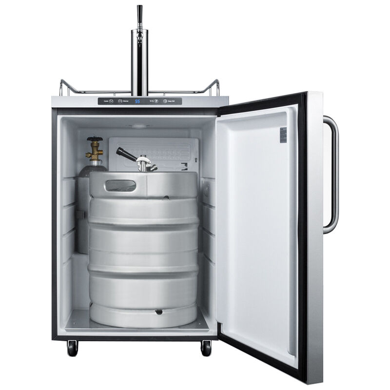 Summit 24 in. 5.6 cu. ft. Outdoor Beer Dispenser with 1 Tap, Digital Controls & Digital Thermostat - Stainless Steel, , hires
