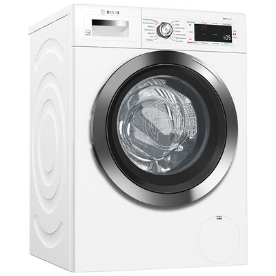 Bosch 800 Series 24 in. 2.2 cu. ft. Smart Stackable Front Load Washer with SpeedPerfect, EcoSilense Motor &SuperQuick 15-Minute Cycle - White | WAW285H2UC