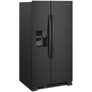 Whirlpool 33 in. 21.4 cu. ft. Side-by-Side Refrigerator with Ice & Water Dispenser - Black, Black, hires