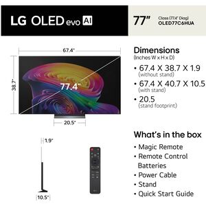 LG - 77" Class C6HA Series OLED evo 4K UHD Smart webOS TV, , hires