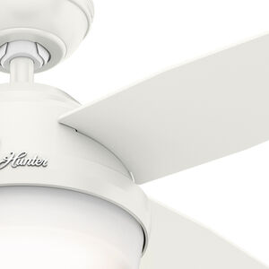 Hunter 44" Dempsey Ceiling Fan with LED Light Kit and Handheld Remote - Fresh White, , hires
