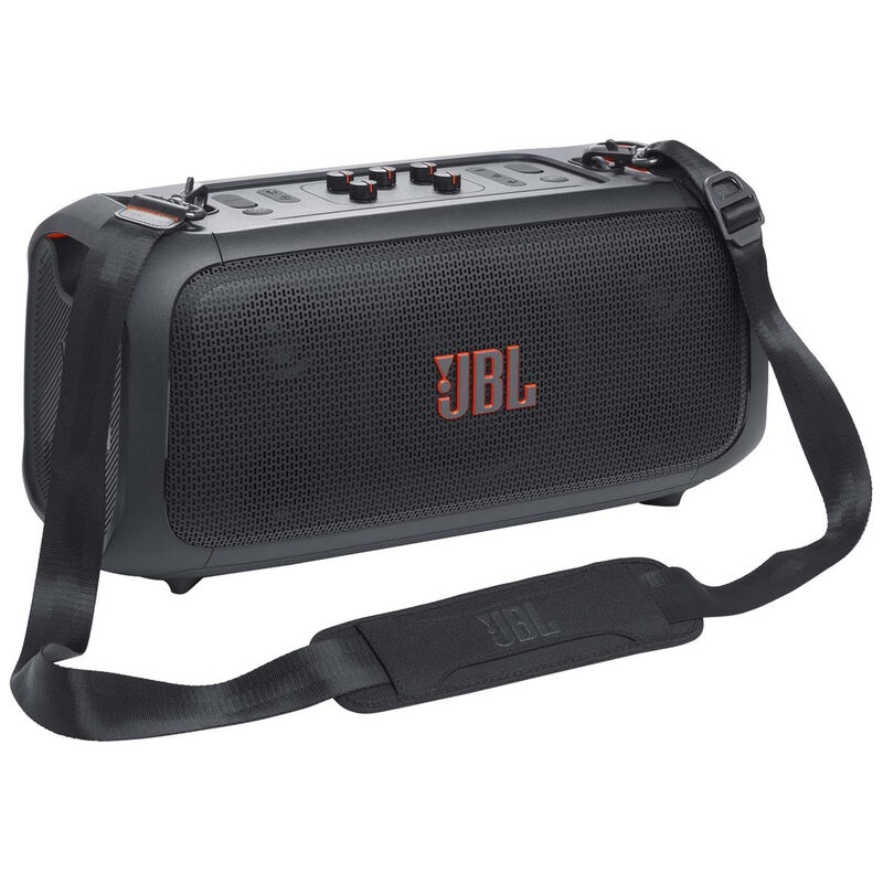 JBL Partybox On-The-Go Essential Rechargeable Splashproof Bluetooth Party Speaker with Microphone - Black, , hires