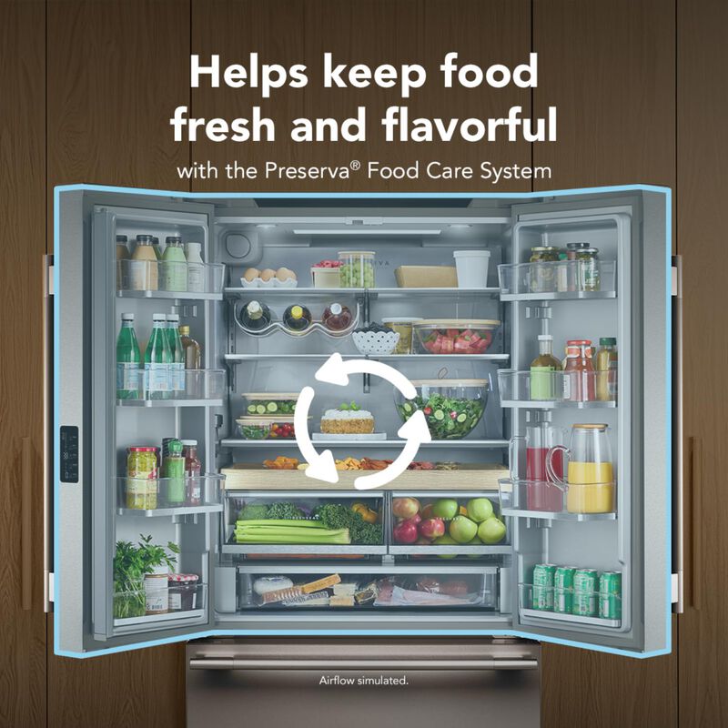 KitchenAid 36 in. 24.8 cu. ft. Smart Counter Depth French Door Refrigerator with Internal Water Dispenser - Black Ore, Black Ore, hires