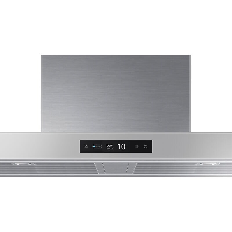 Samsung 36 in. Smart Convertible Chimney Style Range Hood with 630 CFM, 4 Fan Speeds & 1 LED Light - Gray, Gray, hires