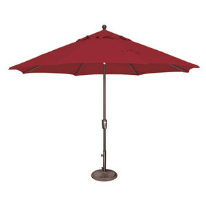 SimplyShade Catalina 11' Octagon Push Button Market Umbrella in Solefin Fabric - Really Red, Red, hires