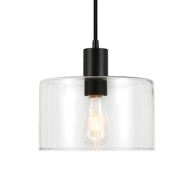 Hudson & Canal Henri 10 in. Pendant Lamp with Blackened Bronze Accents, , hires