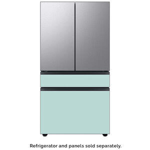 Samsung BESPOKE 4-Door French Door Bottom Panel for Refrigerators - Morning Blue Glass, , hires
