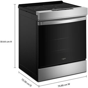 Whirlpool 30 in. 6.4 cu. ft. Air-Fry True European Convection Slide-In Electric Range with 4 Induction Burners - Fingerprint Resistant Stainless Steel, , hires