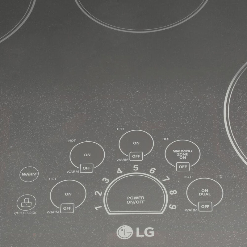 LG 30 Built-In Electric Cooktop with 5 Elements and Warming Zone Black  LCE3010SB - Best Buy