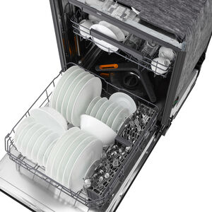 LG 24 in. Top Control Flush-Mount Smart Dishwasher with 46 dBA Sound Level, 3rd-Rack, AutoVent Dry & Pocket Handle - Black, , hires