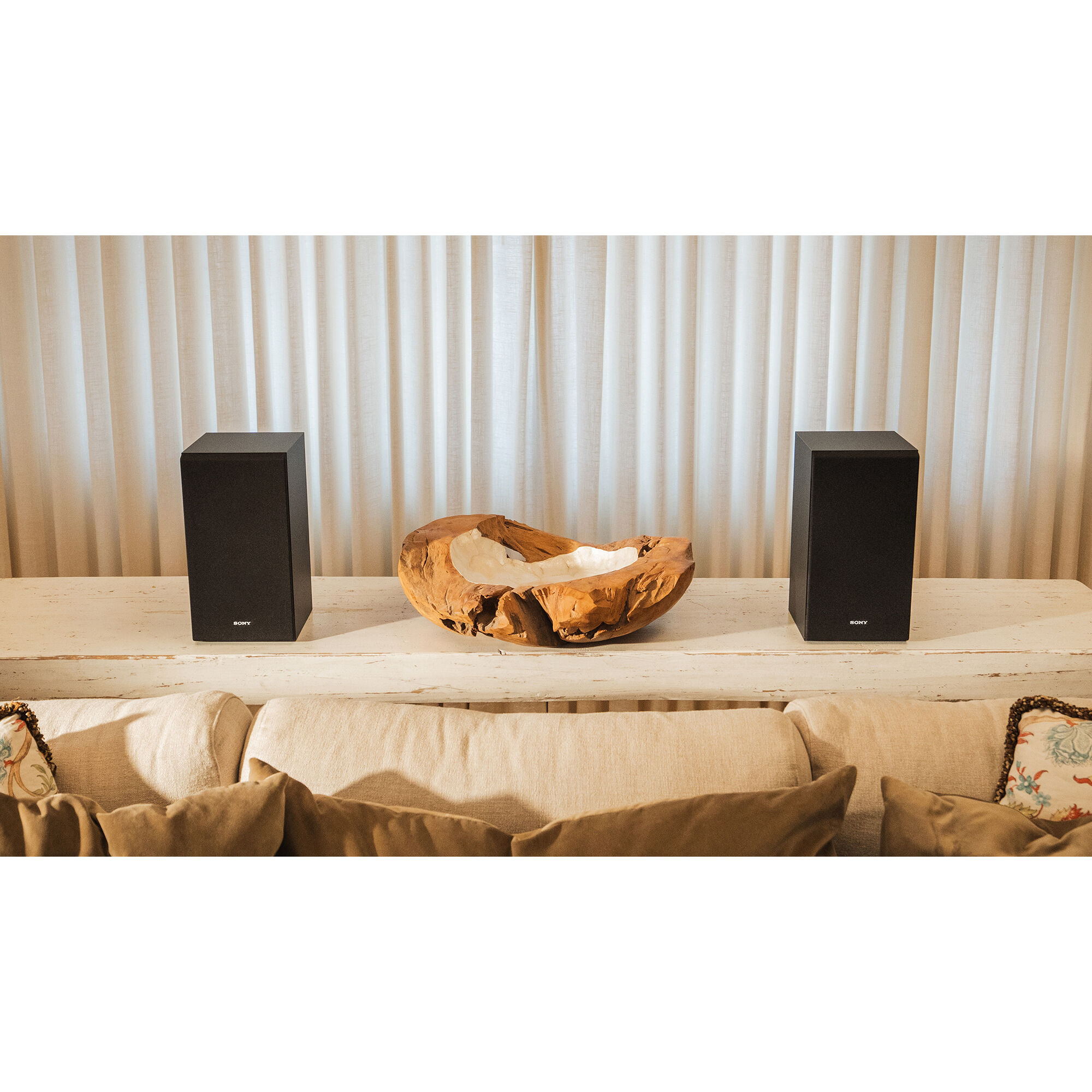 Sony Bookshelf Speakers (Pair) - Black | P.C. Richard & Son
