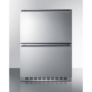 Summit 24 in. 3.9 cu. ft. Refrigerator Drawer - Stainless Steel/Panel Ready, , hires