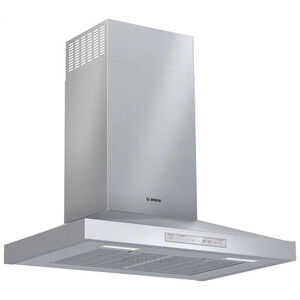 Bosch 500 Series 30 in. Chimney Style Range Hood with 4 Speed Settings, 600 CFM, Convertible Venting & 2 LED Lights - Stainless Steel, , hires