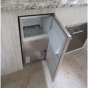 XO 15 in. Built-In Undercounter Outdoor Ice Maker with 27 lb. Ice Storage - Stainless Steel, Stainless Steel, hires