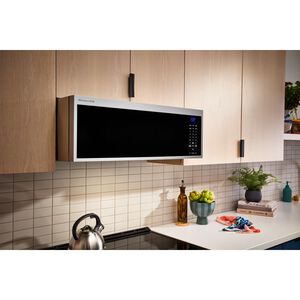 KitchenAid 30 in. 1.1 cu. ft. 1000W Low Profile Smart Over-the-Range Microwave with 600 CFM & Sensor Cooking - Fingerprint Resistant Stainless, , hires