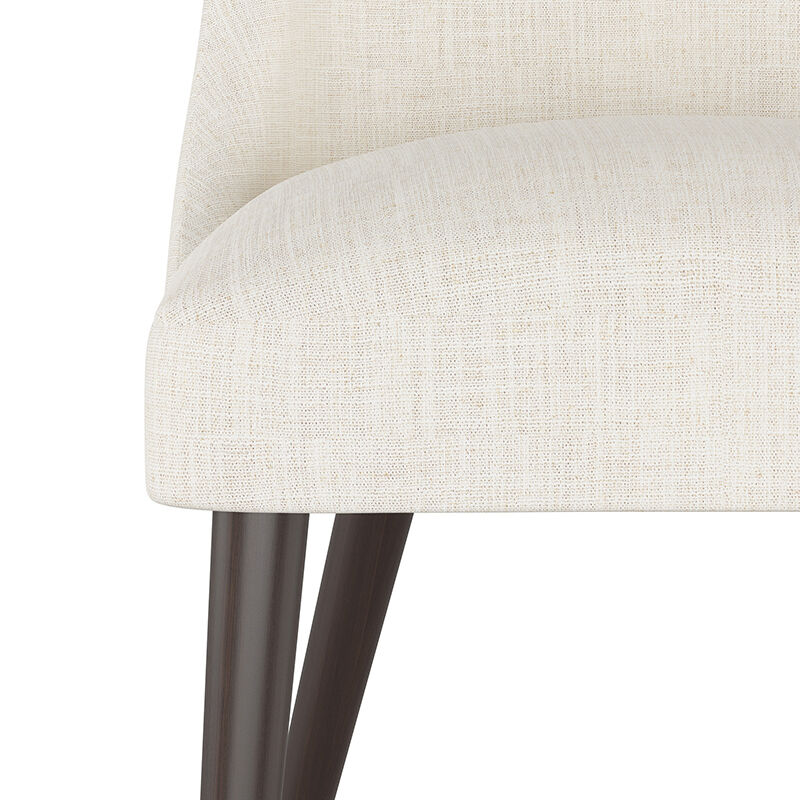 Skyline Furniture Modern Mid Century Dining Chair in Linen Fabric - Talc, , hires