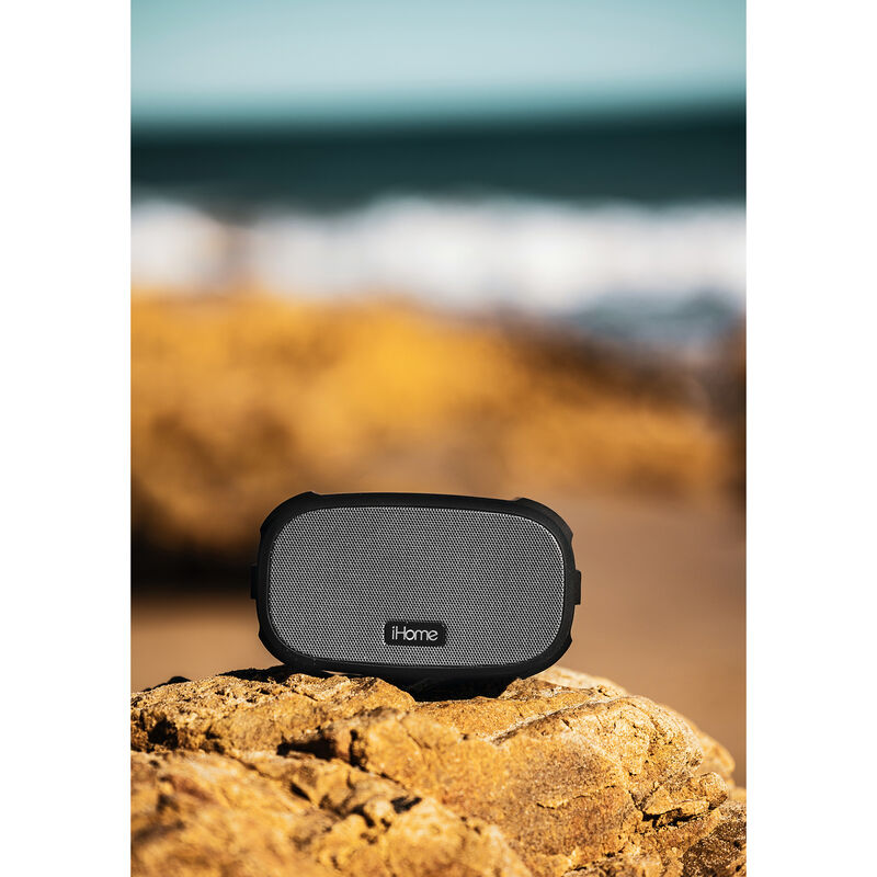 iHome Water & Shock Resistant Bluetooth Speaker with Long Life Mega Battery - Black, Black, hires