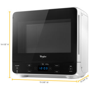 Whirlpool 16 in. 0.5 cu.ft Countertop Microwave with 10 Power Levels - White, White, hires