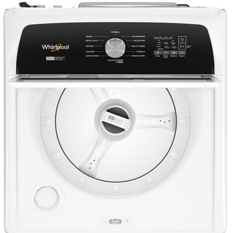Whirlpool 27.75 in. 4.8 cu. ft. Top Load Washer with 2-in-1 Removable Agitator - White, , hires