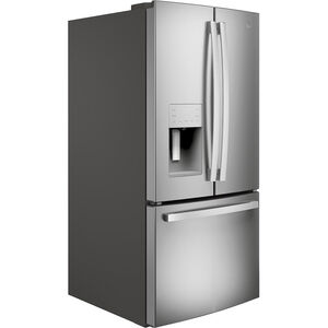 GE 33 in. 23.6 cu. ft. French Door Refrigerator with Ice & Water Dispenser - Fingerprint Resistant Stainless, Fingerprint Resistant Stainless, hires