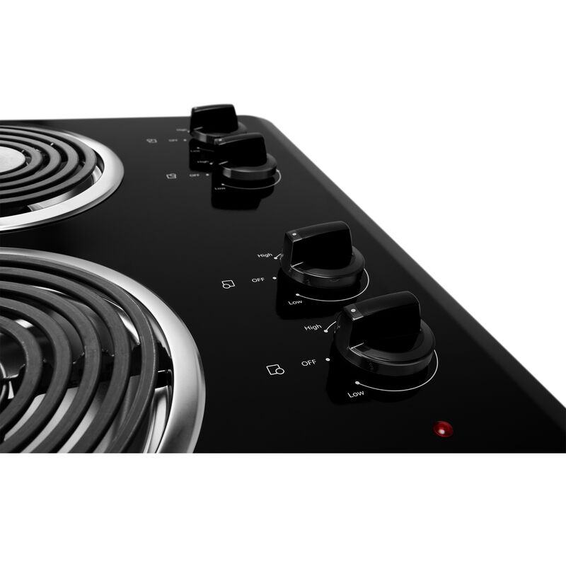 Whirlpool 30 in. 4-Burner Electric Cooktop with Simmer Burner - Black, Black, hires