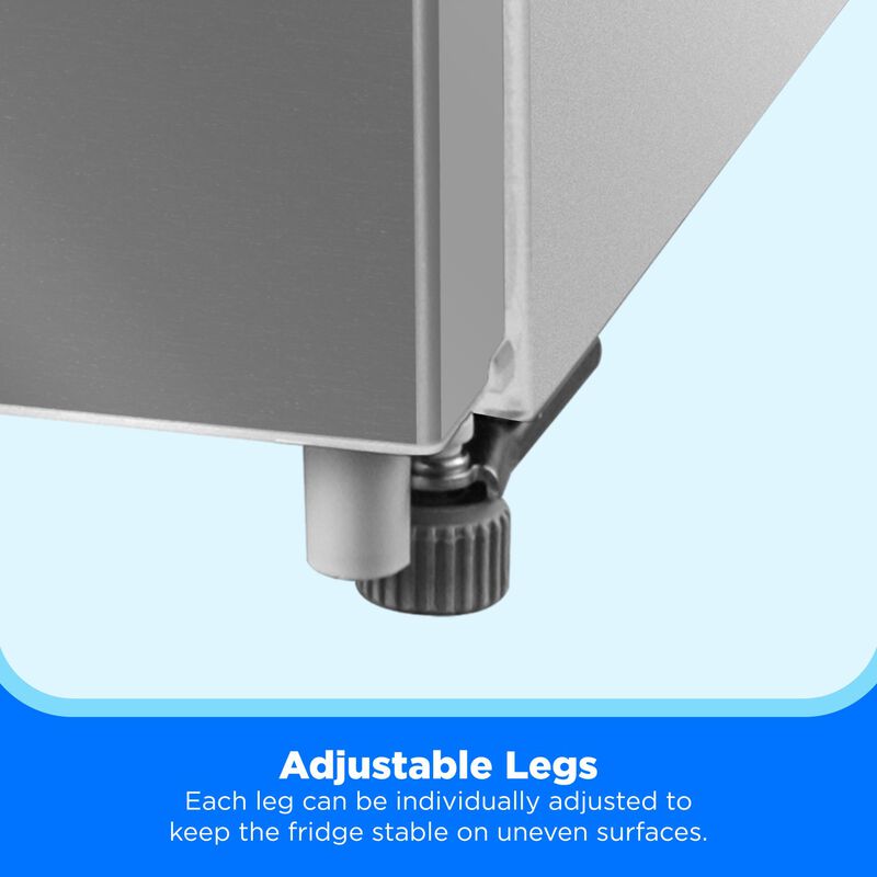 Midea 22 in. 10.1 cu. ft. Counter Depth Garage-Ready Top Freezer Refrigerator - Stainless Steel, , hires