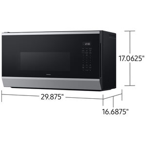 Samsung 30 in. 1.7 cu. ft. 950W Smart Over-the-Range Microwave with 300 CFM, Convection & Sensor Cooking - Stainless Steel, , hires