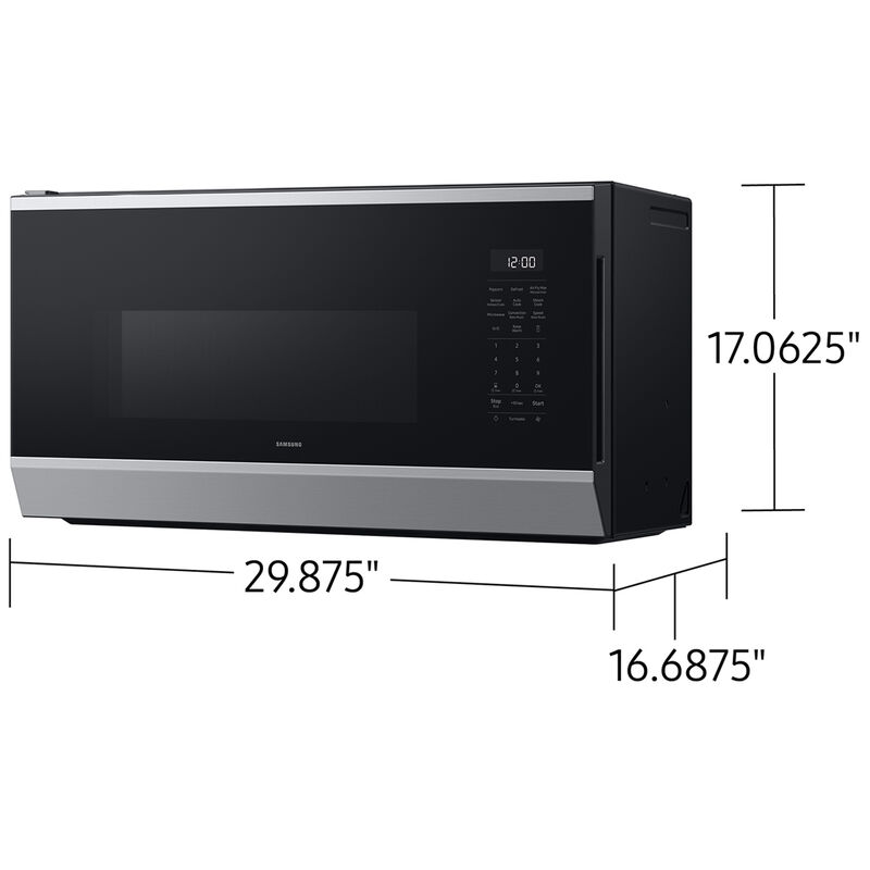 Samsung 30 in. 1.7 cu. ft. 950W Smart Over-the-Range Microwave with 300 CFM, Convection & Sensor Cooking - Stainless Steel, , hires